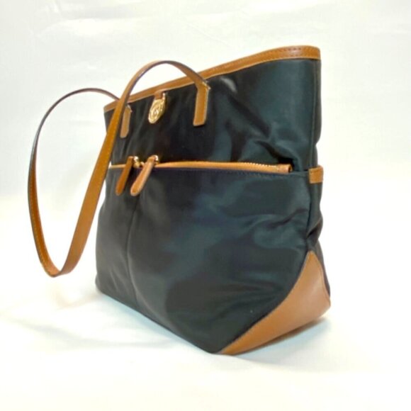 Michael Kors Black and Brown Nylon Kempton Large Pocket Tote GUC - Picture 5 of 16
